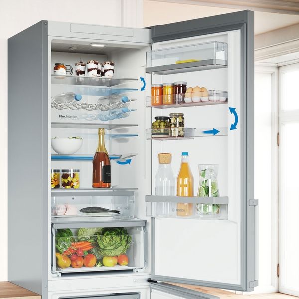 Bosch KGN49LBCF, Freistehende Kühl-Gefrier-Kombination mit Gefrierbereich unten, Glastür