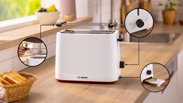 Bosch TAT3M121, Kompakt Toaster