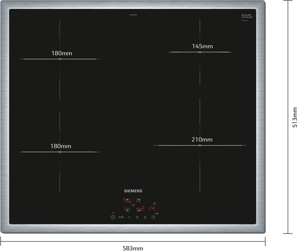 Siemens EH645BEB6E, Induktionskochfeld