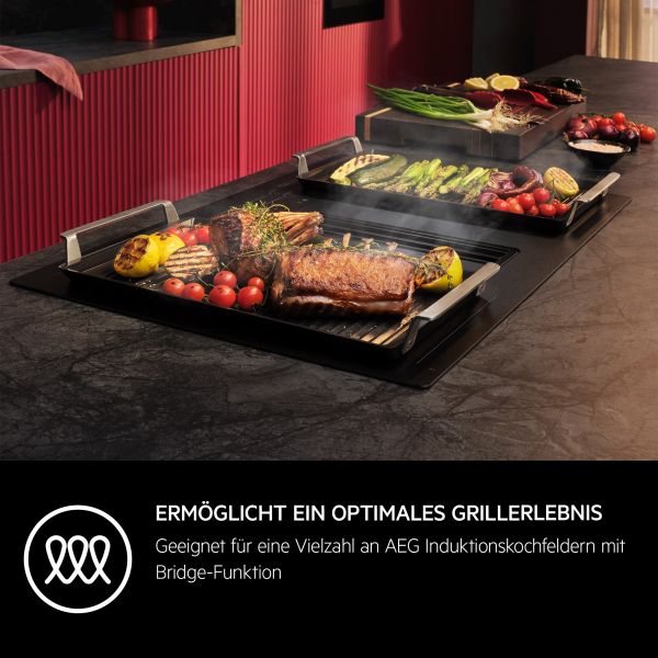 AEG A9HHPG11 - Zubehör - Schwarz Plancha Grill 2.0 mit Antihaft-Keramikbeschichtung