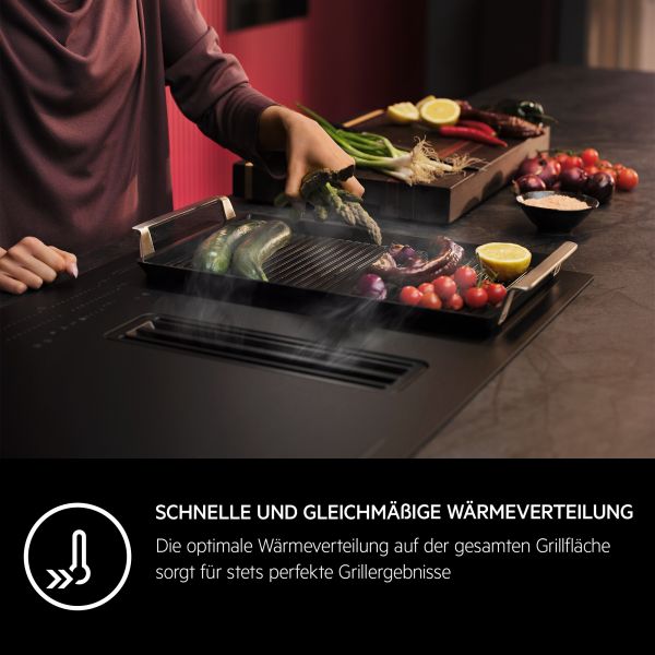 AEG A9HHPG11 - Zubehör - Schwarz Plancha Grill 2.0 mit Antihaft-Keramikbeschichtung