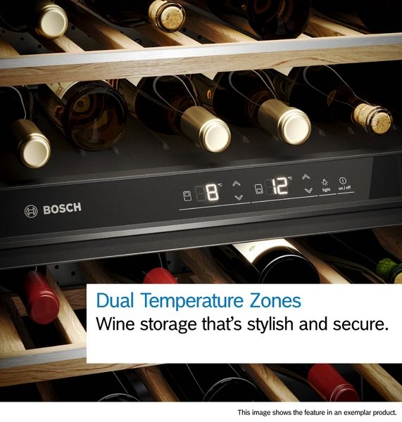 Bosch KWK16ABGB, Freistehender Weinkühlschrank