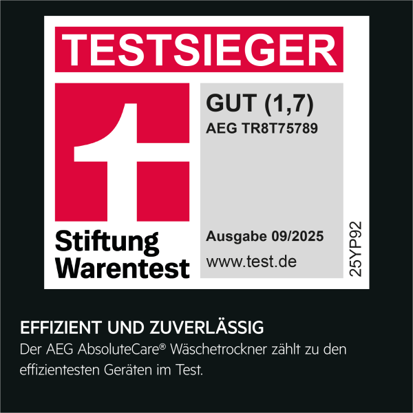 AEG TR8T75789 - Trockner - Weiß