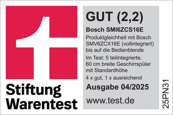 Bosch SMI6ZCS16E, Teilintegrierter Geschirrspüler