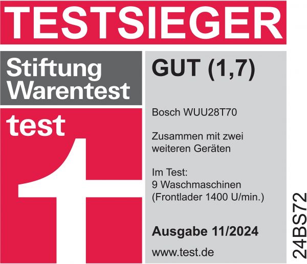 Bosch WUU28T70, Waschmaschine, unterbaufähig - Frontlader