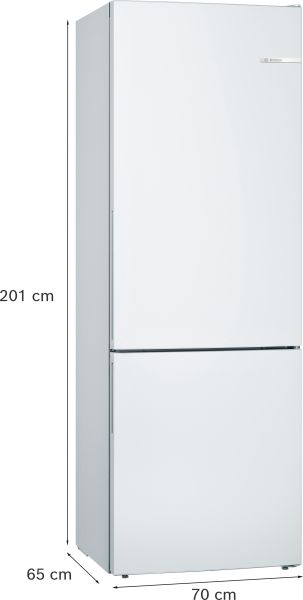Bosch KGE49AWCA, Freistehende Kühl-Gefrier-Kombination mit Gefrierbereich unten