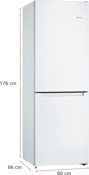 Bosch KGN33NWEB, Freistehende Kühl-Gefrier-Kombination mit Gefrierbereich unten
