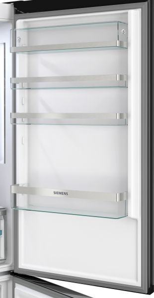 Siemens KG49NSBBF, Freistehende Kühl-Gefrier-Kombination mit Gefrierbereich unten, Glastür