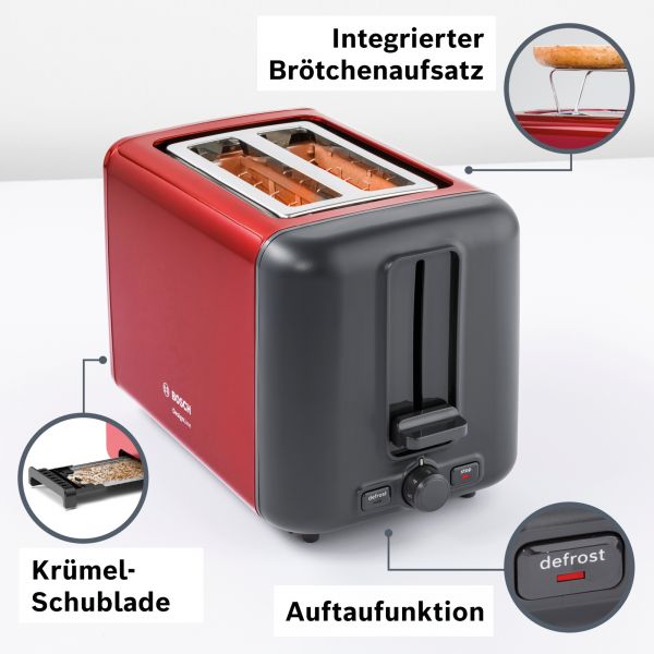 Bosch TAT3P424DE, Kompakt Toaster