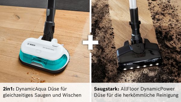 Bosch BKS71HYG1, Akku-Staubsauger 2in1 Saugen & Wischen