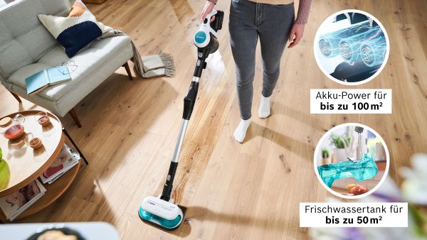 Bosch BKS71HYG1, Akku-Staubsauger 2in1 Saugen & Wischen