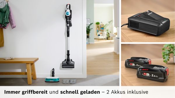 Bosch BSS712XHYG, Akku-Staubsauger 2in1 Saugen & Wischen