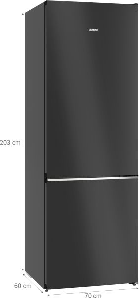 Siemens KG49NSBBF, Freistehende Kühl-Gefrier-Kombination mit Gefrierbereich unten, Glastür