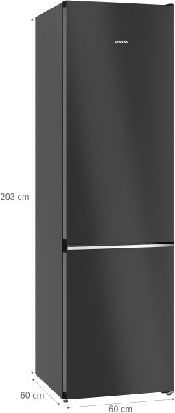 Siemens KG39NSBBF, Freistehende Kühl-Gefrier-Kombination mit Gefrierbereich unten, Glastür