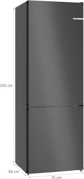 Bosch KGN492XCF, Freistehende Kühl-Gefrier-Kombination mit Gefrierbereich unten