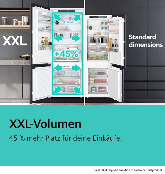 Siemens KB96NVFE0, Einbau-Kühl-Gefrier-Kombination mit Gefrierbereich unten