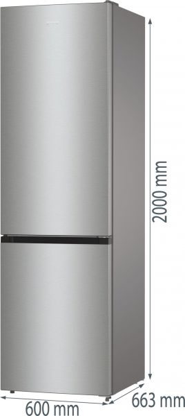 Gorenje NRC62CSXL4 - Kühl- / Gefrierkombination - Silber