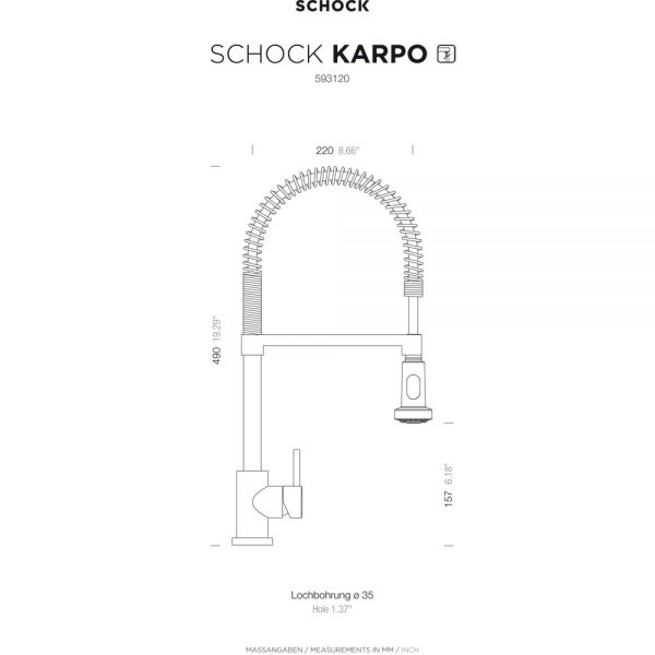 SCHOCK Einhebelmischer KARPO 593120CHR