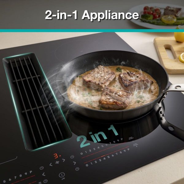 Gorenje GEH8432BSCWF - Kochfeld mit integriertem Dunstabzug