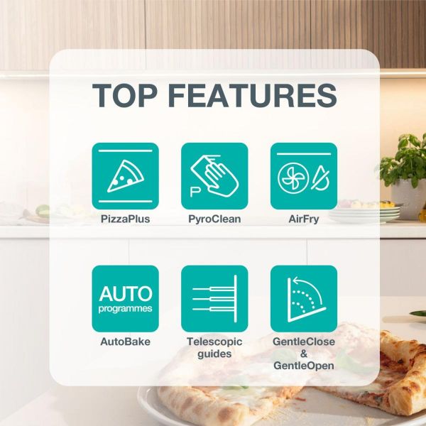 Gorenje GO66E Pizza350C - Einbauherd/Backofen - Tiefschwarz