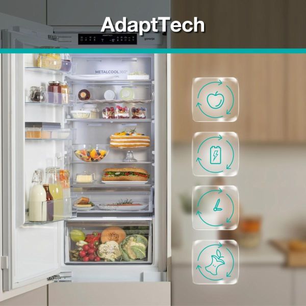 Gorenje NRKI517C62WF - Kühl- / Gefrierkombination - Weiß