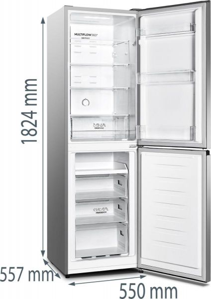 Gorenje NRK418ECS4 - Kühl- / Gefrierkombination - Grau