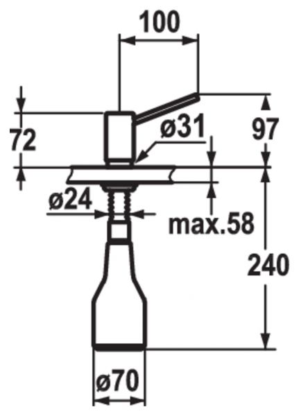 KWC Inox, Spülmittelspender, Edelstahl