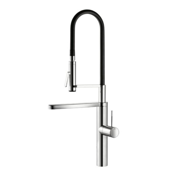 KWC Ono Highflex 2, Einhebelmischer, Edelstahl, Hochdruck