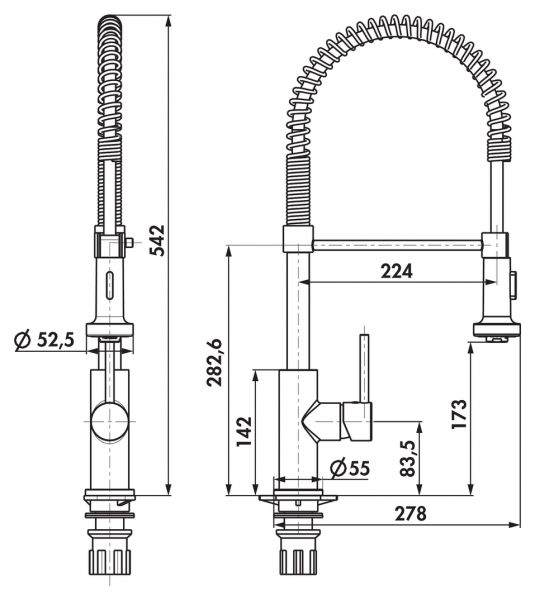 Linea Drive 5, Einhebelmischer., chrom, Hochdruck