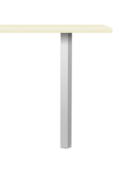 Kreta Vierkantfuß Aluminium, Stützfuß, edelstahlfarbig, H 700 mm