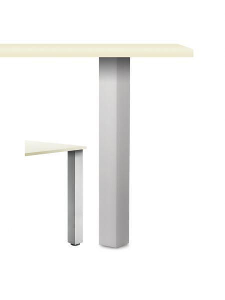Rhodos Vierkantfuß Aluminium, Stützfuß, edelstahlfarbig, H 700 mm