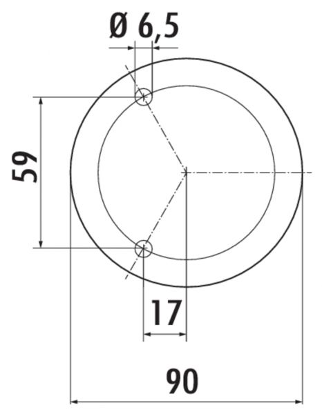 Capitello 2, Konsole, chrom poliert, H 210 mm, Rohr-Ø 45 mm