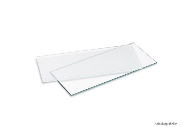 Glastablar, Tablarträger, Glas satiniert, L 580 mm