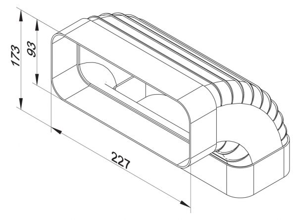 F-RBV 150 Rohrbogen vertikal 90°, Verbindungselement, weiß