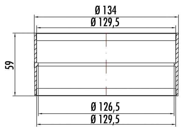 R-VBS 125 Rohrverbinder round, Verbindungselement, weiß