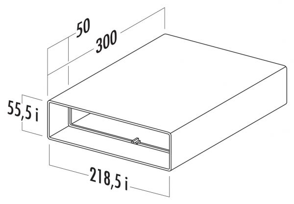 T-TR 300 System 125 Breitkanal, Verbindungselement, weiß