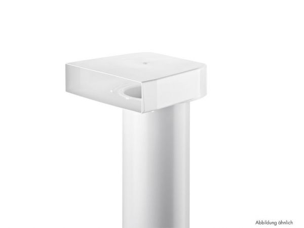 T-UR 125 Umlenkstück 90° mit Rundrohr, Verbindungselement, weiß, L 900 mm