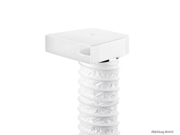 T-URX 125 Umlenkstück 90° mit Flexschlauch, Verbindungselement, weiß, L 1000 mm