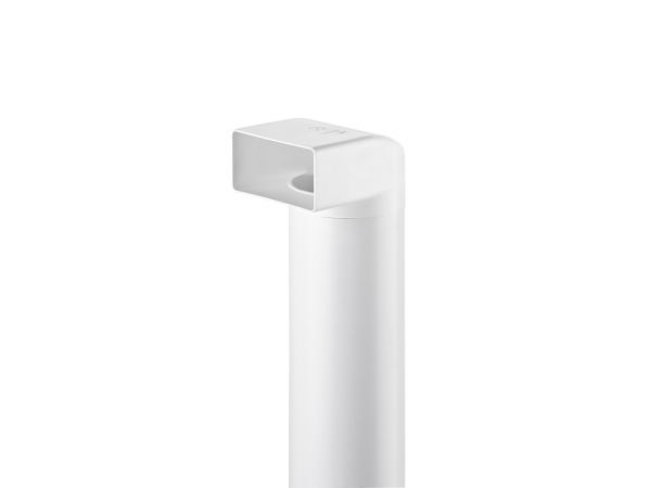 N-UR 100 Umlenkstück 90° mit Rundrohr, Verbindungselement, weiß, L 500 mm