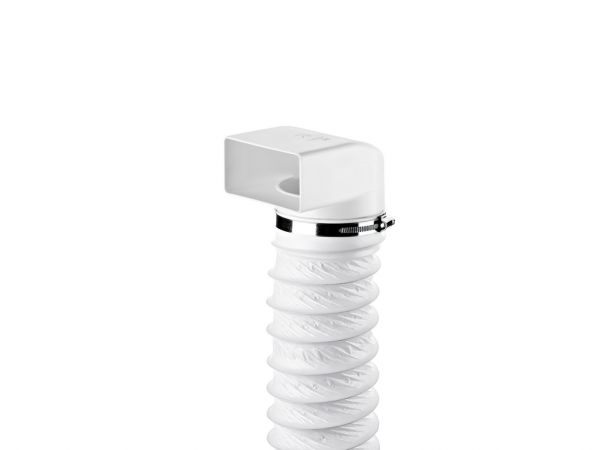 N-URX 100 Umlenkstück 90° mit Flexschlauch, Verbindungselement, weiß, L 500 mm