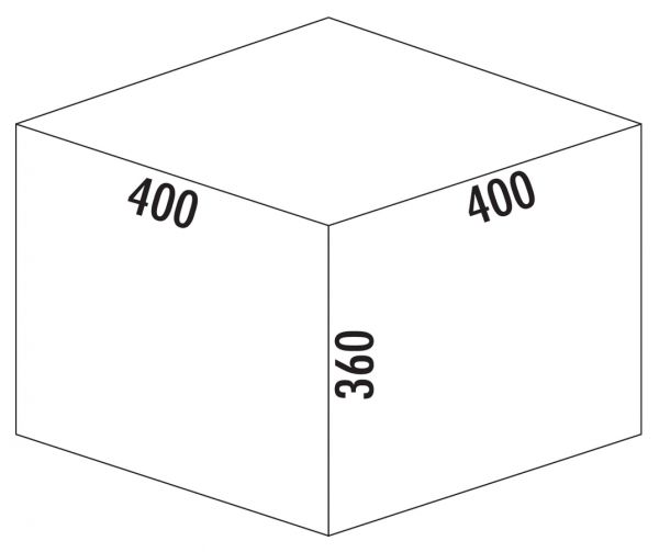Cox® Base 360 S/400-2, Abfallsammler für Frontauszüge, mit Biodeckel, anthrazit, H 360 mm