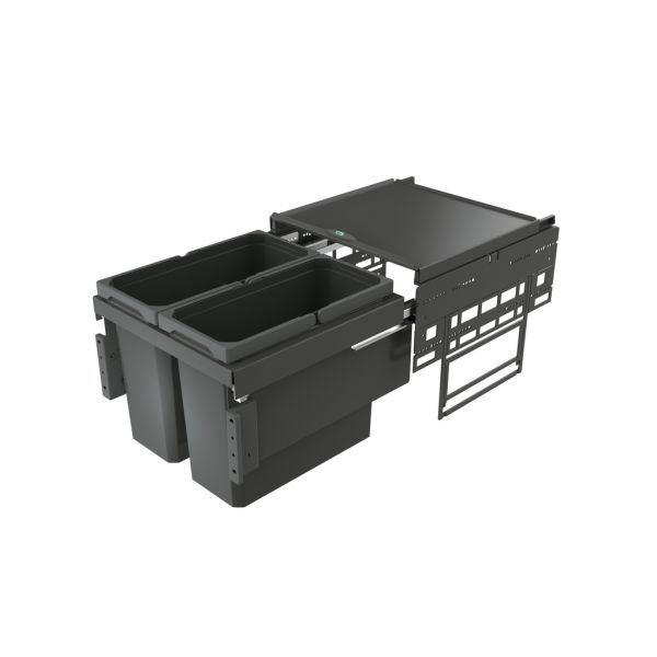 Cox® Base 360 S/450-2, Abfallsammler für Frontauszüge, anthrazit, H 360 mm 8013301