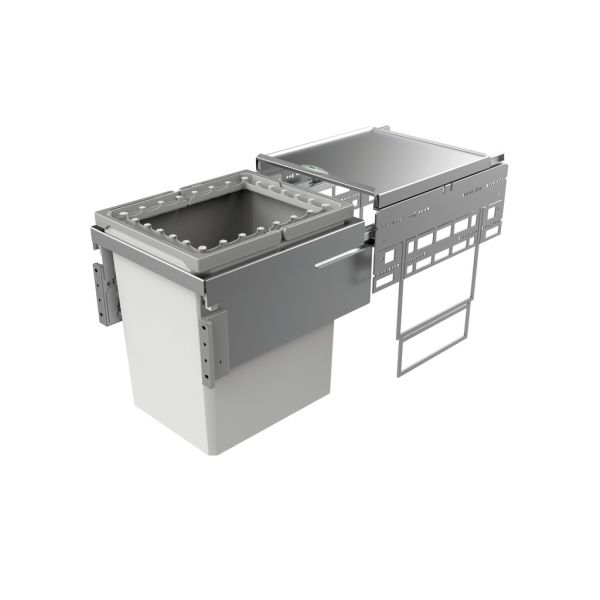Cox® Base 460 R/400-1, Abfallsammler für Frontauszüge, hellgrau, H 460 mm