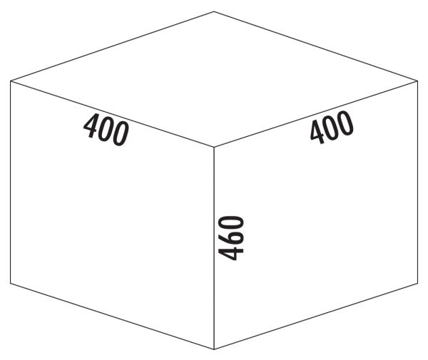 Cox® Base 460 R/400-1, Abfallsammler für Frontauszüge, hellgrau, H 460 mm