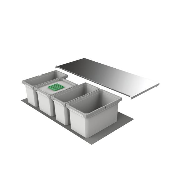 Cox® Box 235 S/1000-4 Bio, Abfallsammler für vorhandene Auszüge, hellgrau