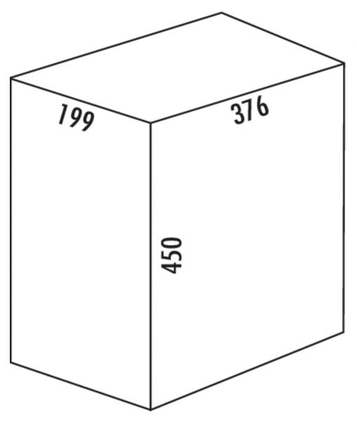 Uno 3418, Abfallsammler für Schwenktechnik, weiß
