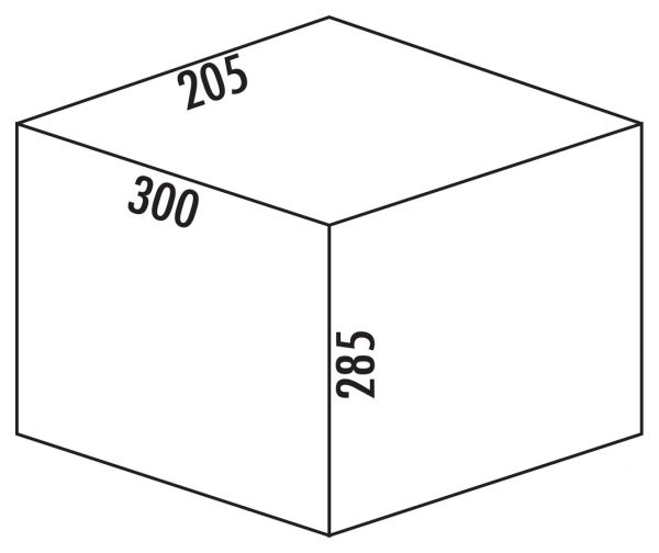 Ersatzeimer, alu grau, 15 Liter