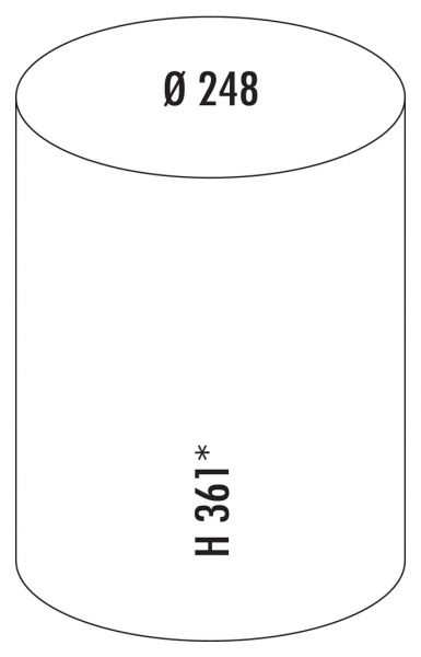 Ersatzeimer, schwarz, 15 Liter