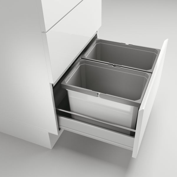 Cox® Box 275 S/600-2, Abfallsammler für vorhandene Auszüge, hellgrau