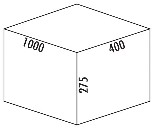 Cox® Box 275 S/1000-4, Abfallsammler für vorhandene Auszüge, hellgrau